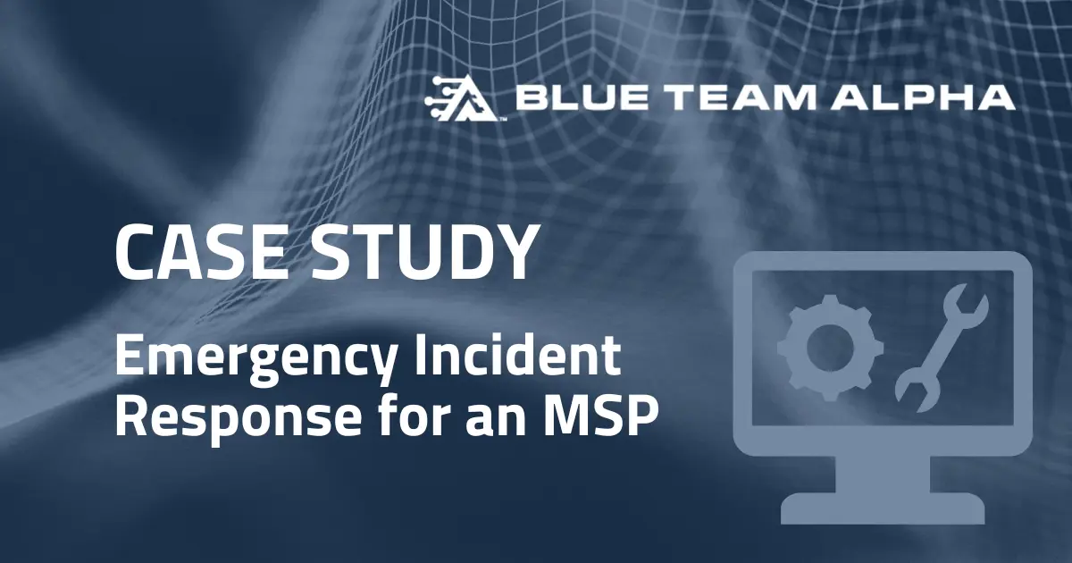 Emergency IR for a MSP.