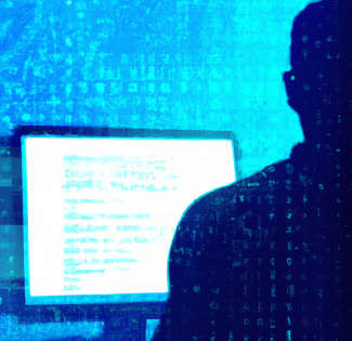 person monitoring a computer